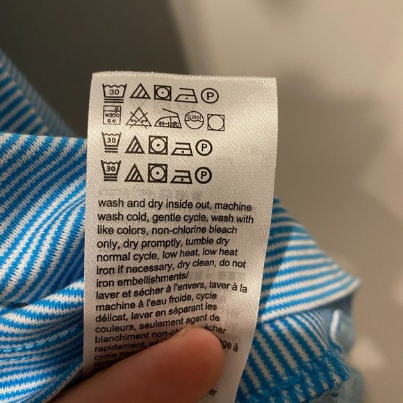 Calvin Klein Microstripe Polo - Blue, size XS - Picture 4 of 5